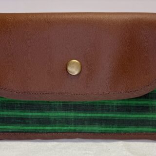 Phone Wristlet- Brown/Green