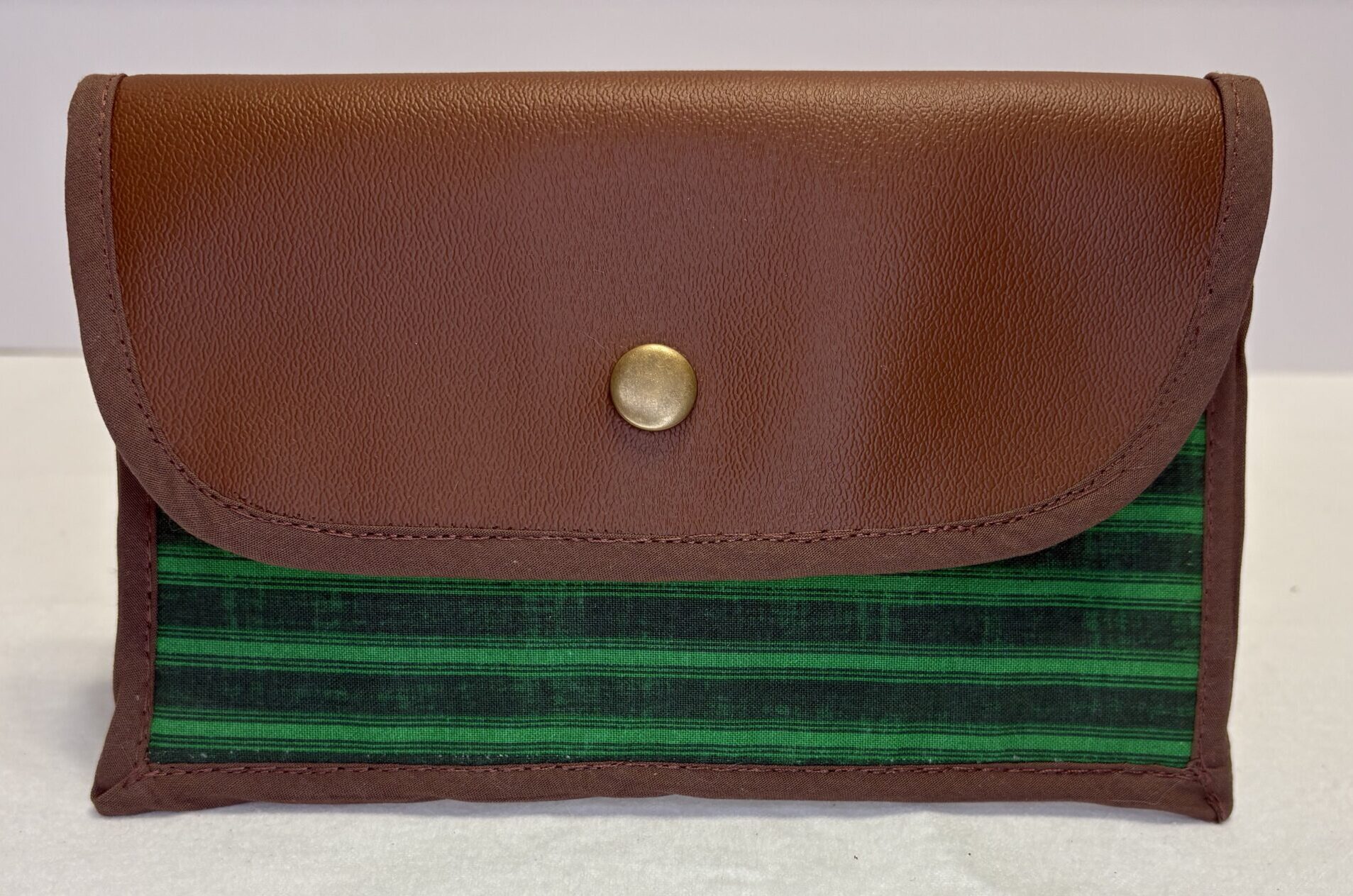Phone Wristlet- Brown/Green